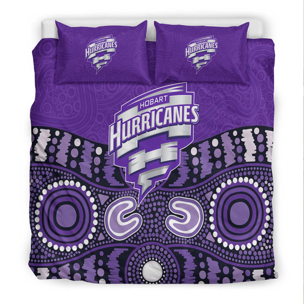Hobart Hurricanes Bedding Set - Aboriginal Style Of Dot - - Vibe Hoodie Shop