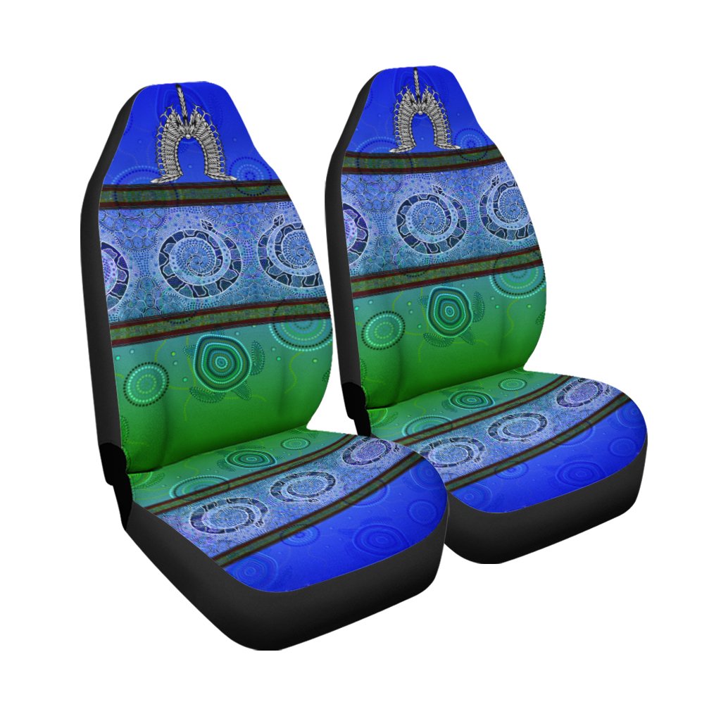 Car Seat Cover - Turtle With Dhari Mask Snake Patterns - - Vibe Hoodie Shop