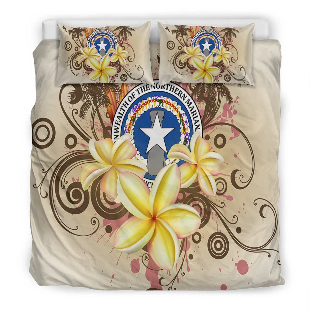 Northern Mariana Islands Polynesian Bedding Set - Summer Tropical - Vibe Hoodie Shop
