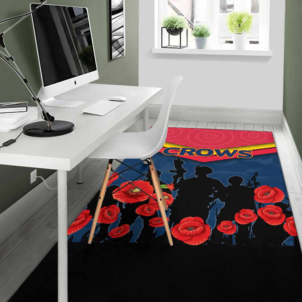 Adelaide Crows ANZAC Day Area Rug - Indigenous Art - - Vibe Hoodie Shop