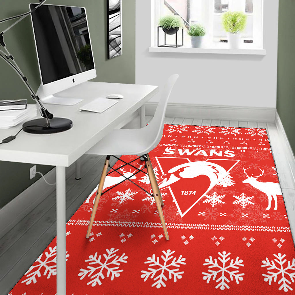 Sydney Swans Area Rug - Christmas Ugly Style - - Vibe Hoodie Shop