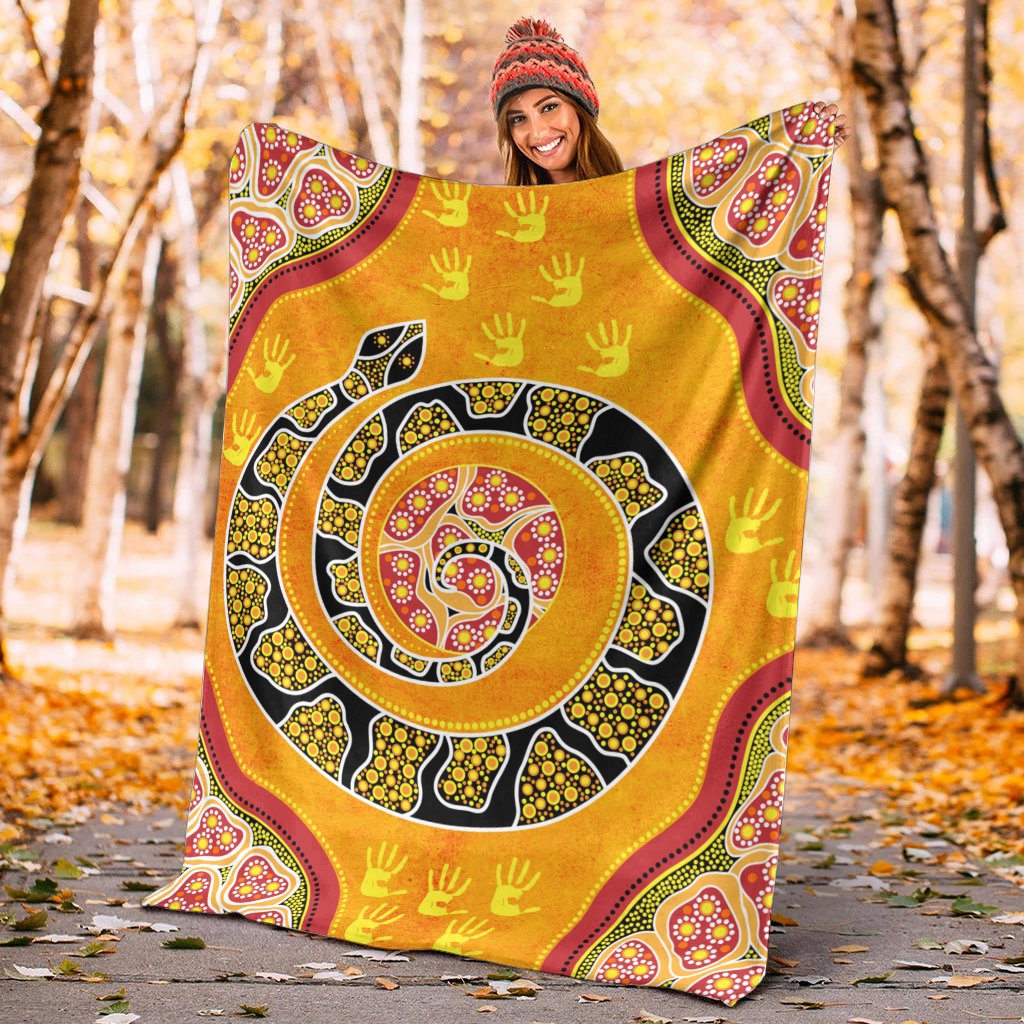 Blanket - Aboriginal Unique Style Snake Orange Color 2021 - Vibe Hoodie Shop