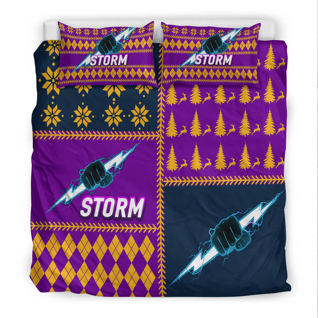 Storm Rugby Christmas 2022 Style Bedding Set - - Vibe Hoodie Shop