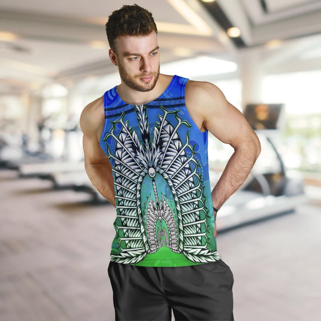 Men Tank Top - Turtle Background With Dhari Mask - Vibe Hoodie Shop