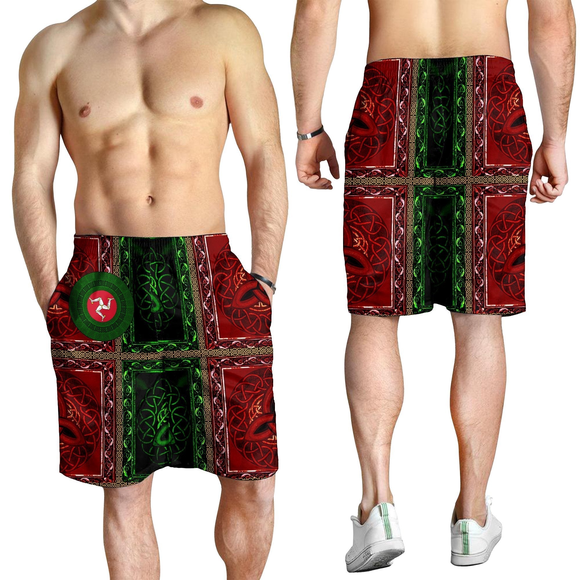 VibeHoodie Men Short - Isle Of Man Circle Celtic - Vibe Hoodie Shop