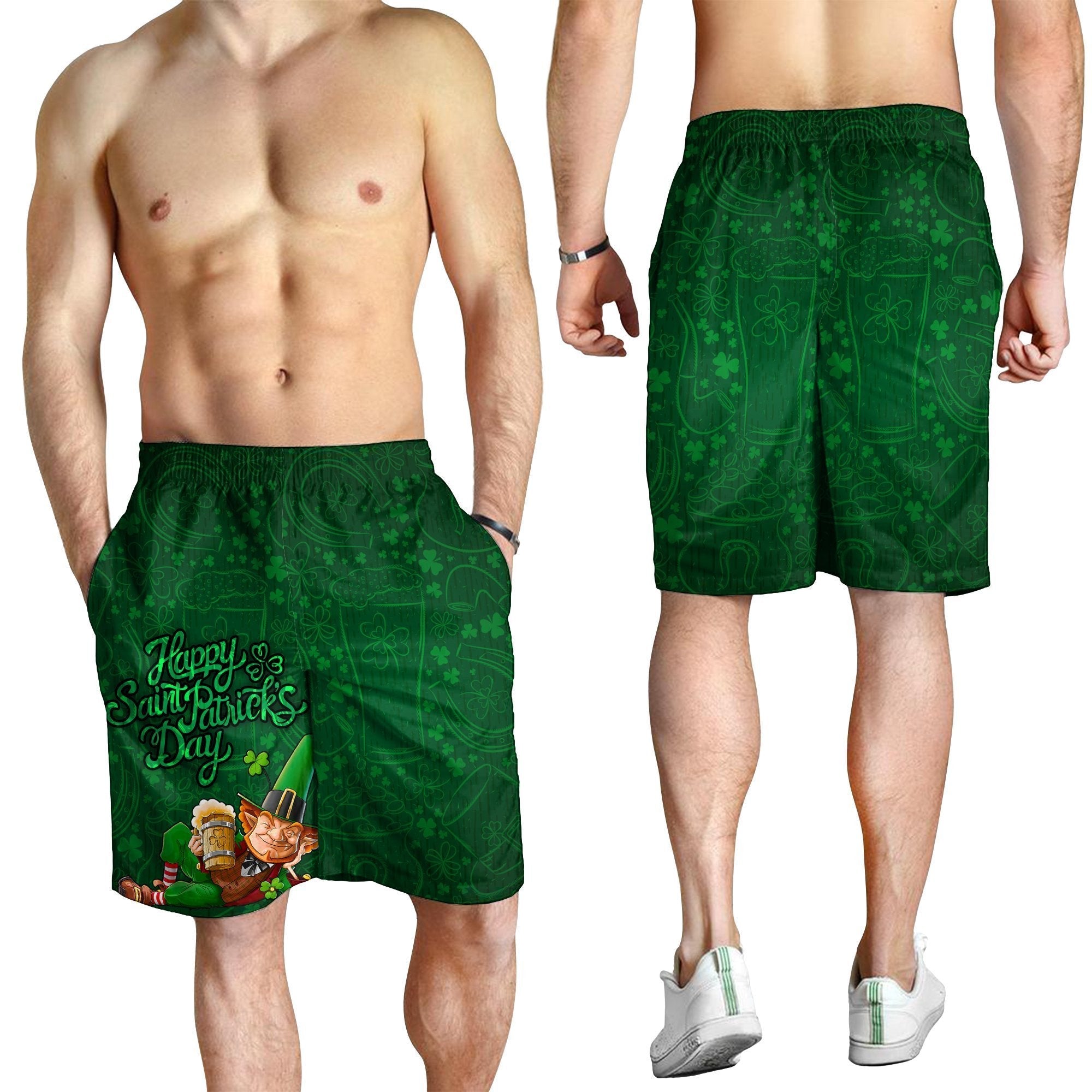 VibeHoodie Men Short - Patrick's Day Green Celtic - Vibe Hoodie Shop