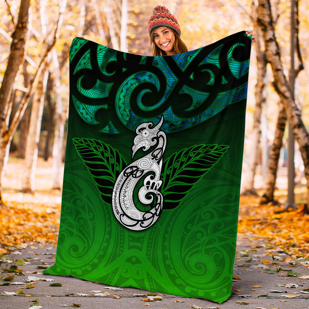 New Zealand Maori Blanket - Paua Shell Green - - Vibe Hoodie Shop