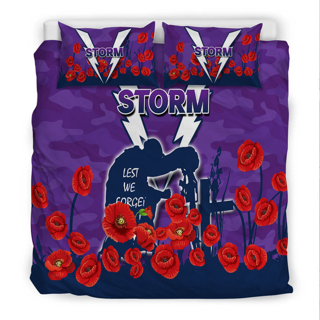 Melbourne Storm ANZAC Day Camo Bedding Set - - Vibe Hoodie Shop