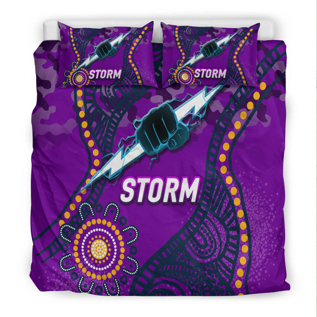 Storm Rugby ANZAC Day Camouflage Indigenous Art Bedding Set - - Vibe Hoodie Shop