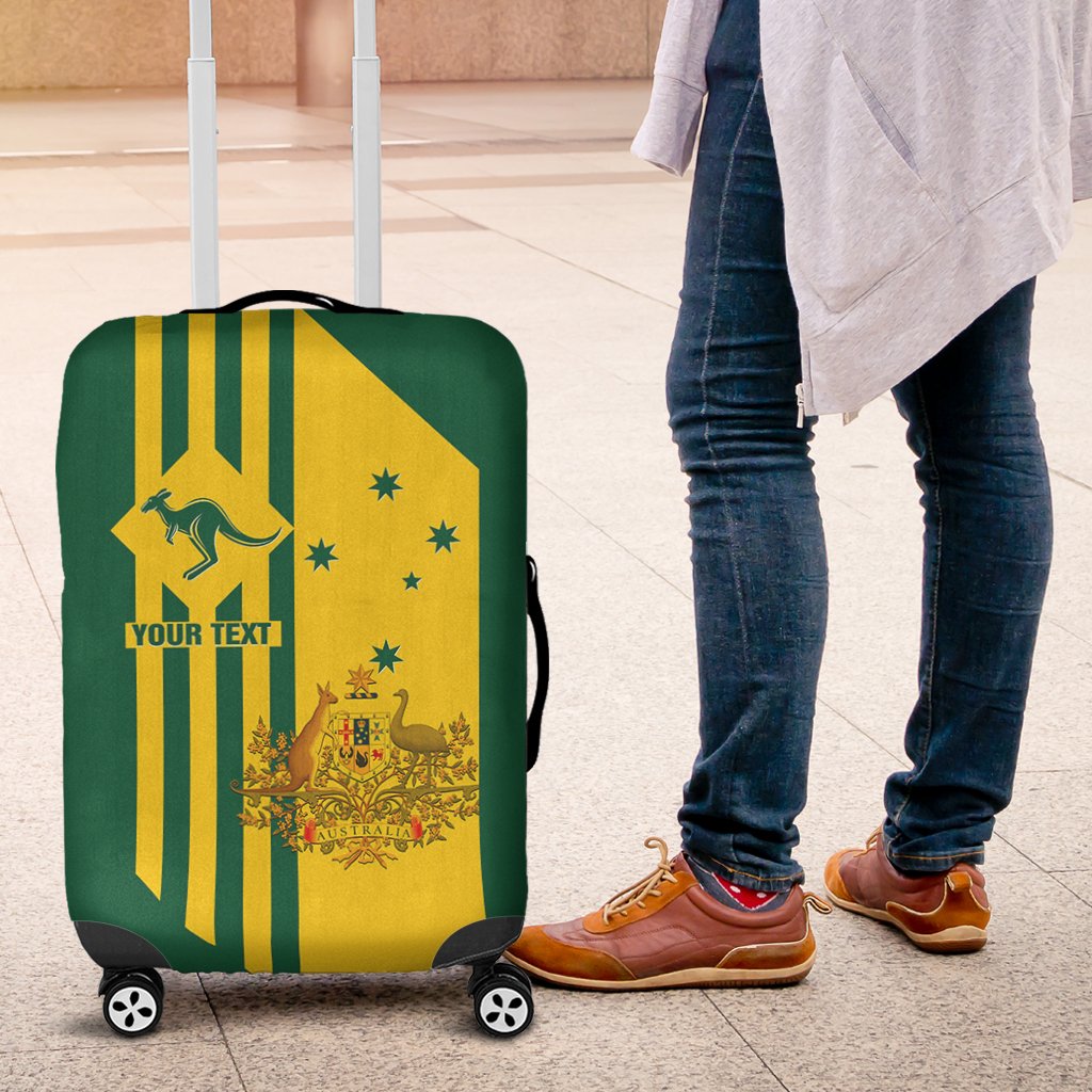 Custom Luggage Covers - Australia Kangaroo Sign National Color - Vibe Hoodie Shop