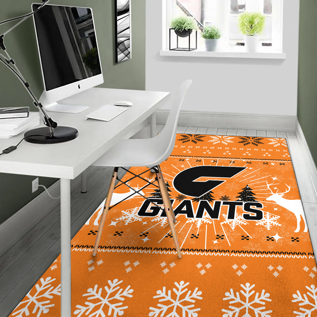 GWS Giants Area Rug - Christmas Ugly Style - - Vibe Hoodie Shop