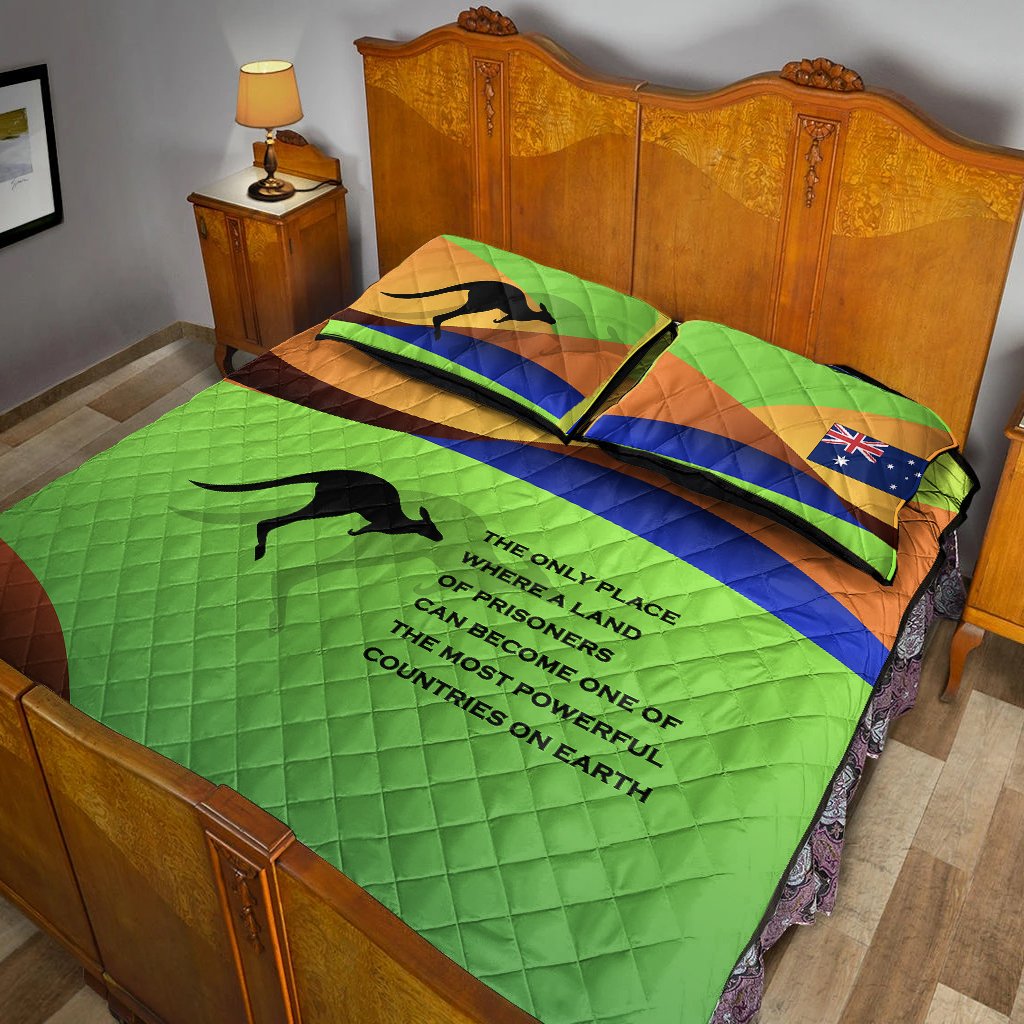 Quilt Bed Set - National Color of Australia - Vibe Hoodie Shop