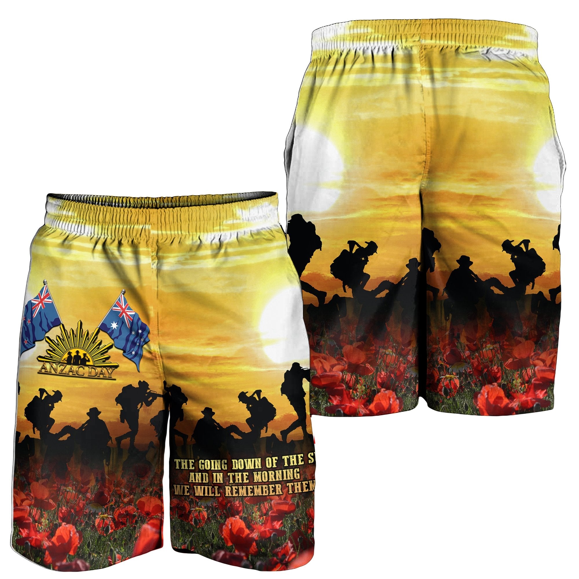 ANZAC Men Shorts - Australian and New Zealand Army Corps - Vibe Hoodie Shop