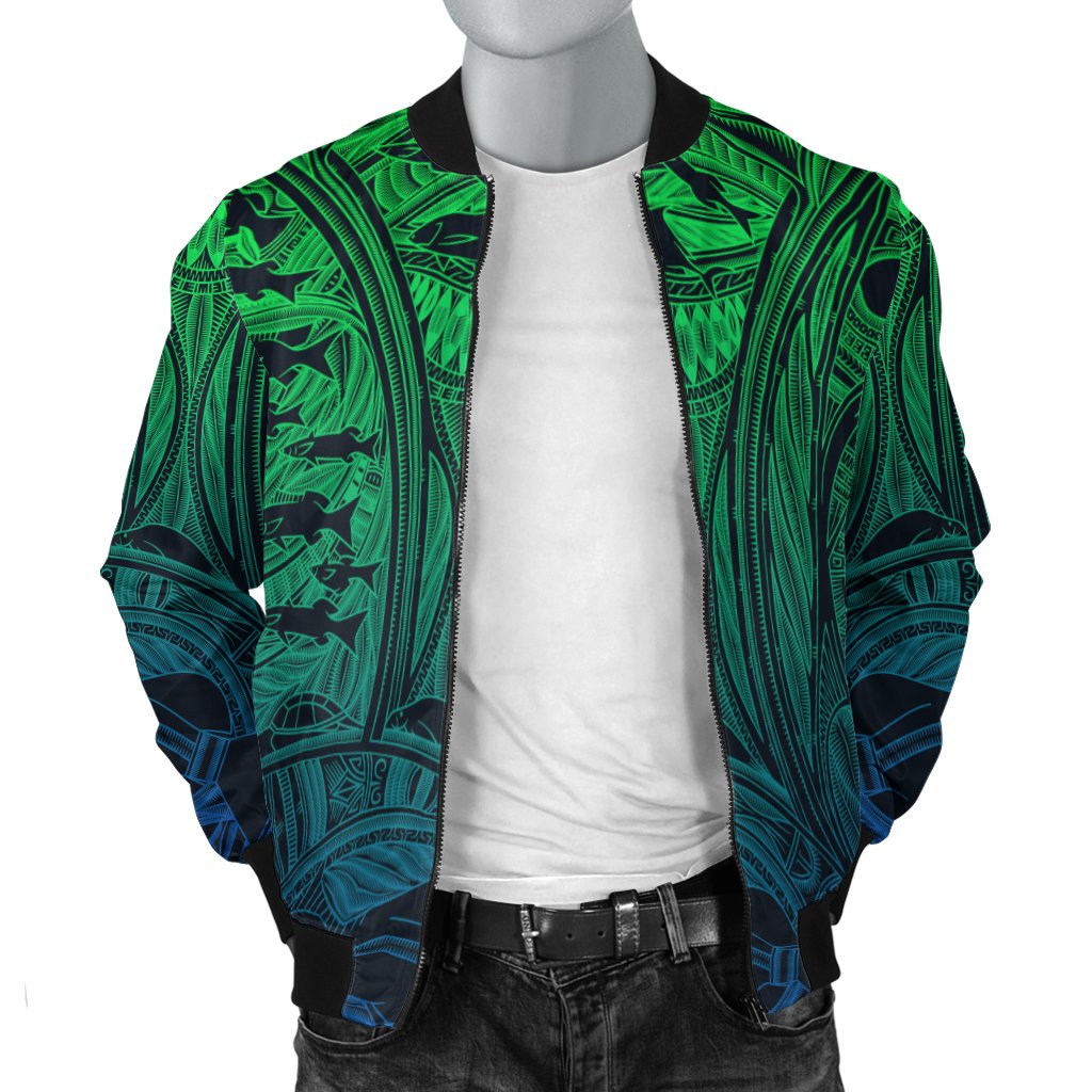 Torres Strait Islanders Men's Bomber Jacket - Ocean Art - Vibe Hoodie Shop