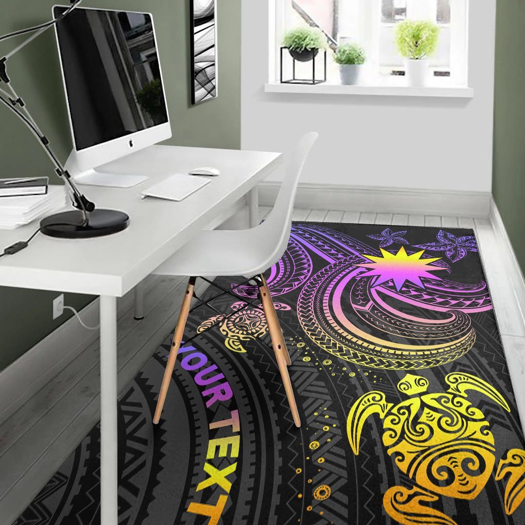 Nauru Custom Personalised Area Rug - Pink Turtle - Vibe Hoodie Shop