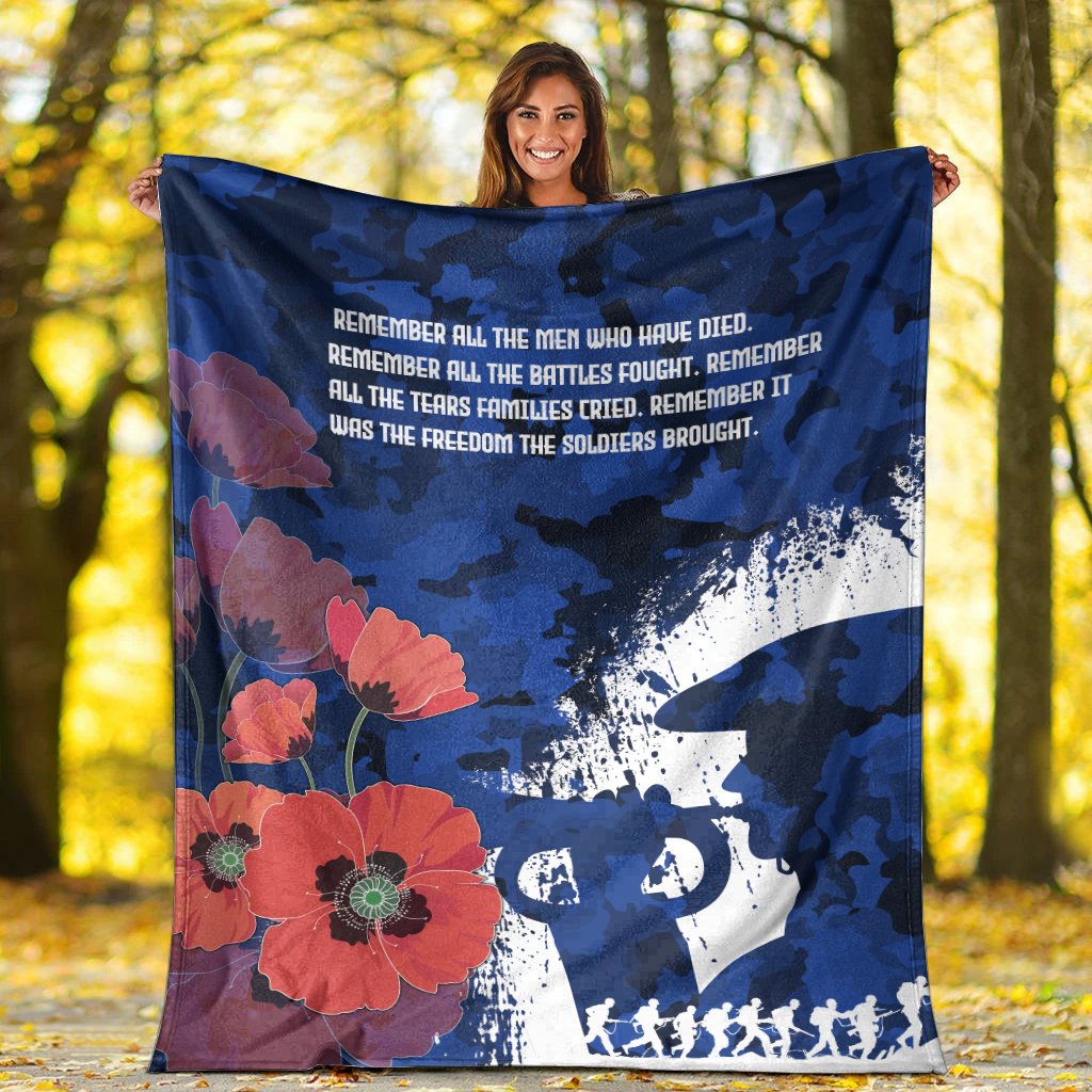 Custom ANZAC Premium Blanket - ANZAC Day 2021 - Vibe Hoodie Shop