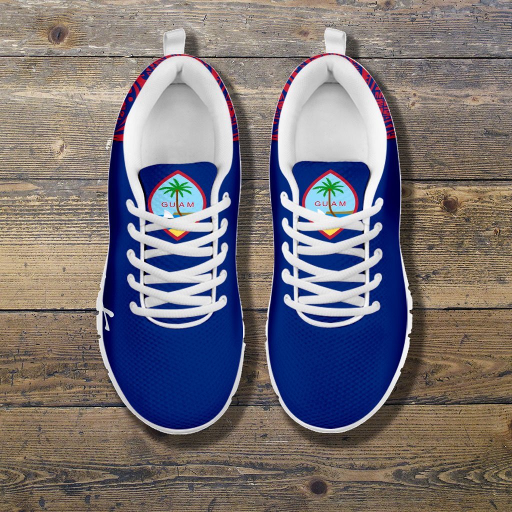 (Custom) Guam Sneakers Polynesian Flag Personal Signature - Vibe Hoodie Shop