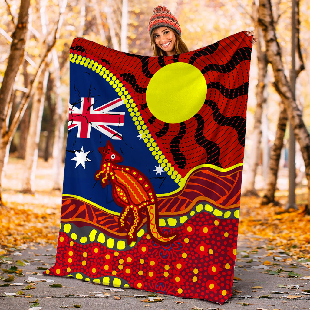 Australia Day Indigenous Art Blanket - - Vibe Hoodie Shop