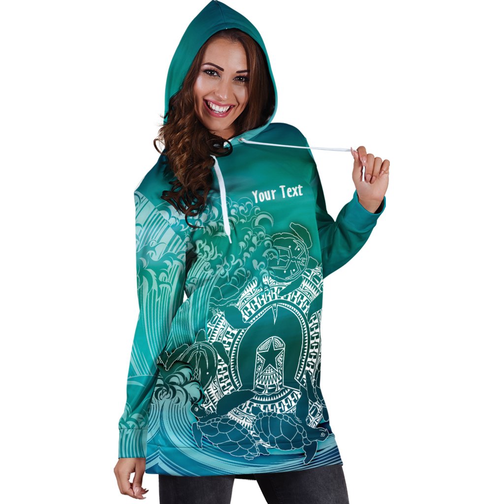 Custom Aboriginal Hoodie Dress, Torres Strait Islands in Wave - Vibe Hoodie Shop