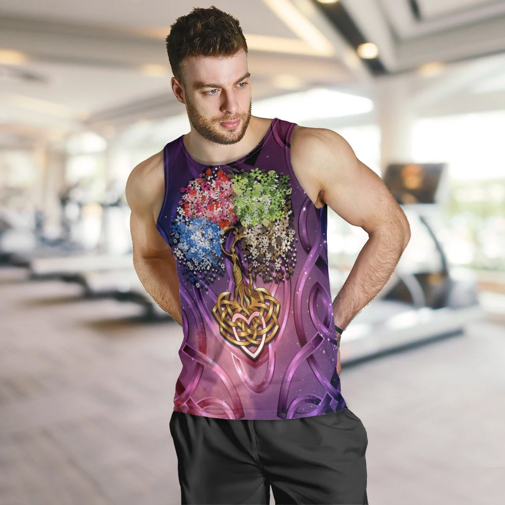 Celtic Mother's Day Men's Tank Top - Mother With Child - Vibe Hoodie Shop
