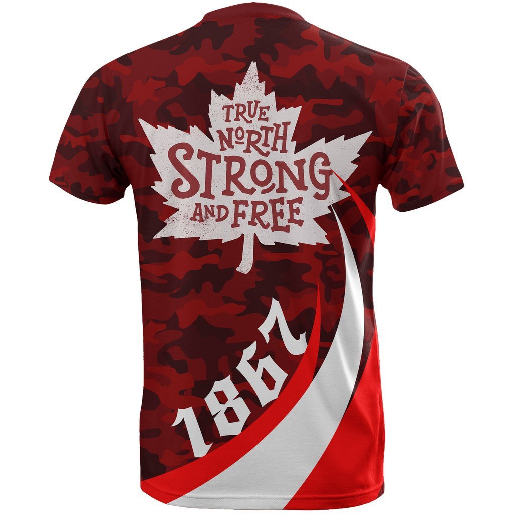 Canada - True North Strong And Free T shirt - Vibe Hoodie Shop