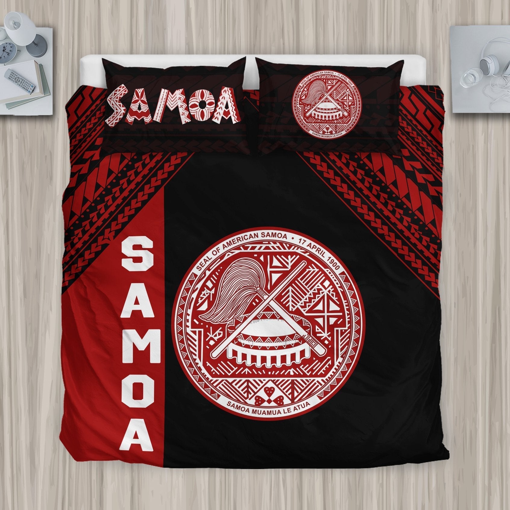 Seal Of American Samoa Bedding Set - Vibe Hoodie Shop