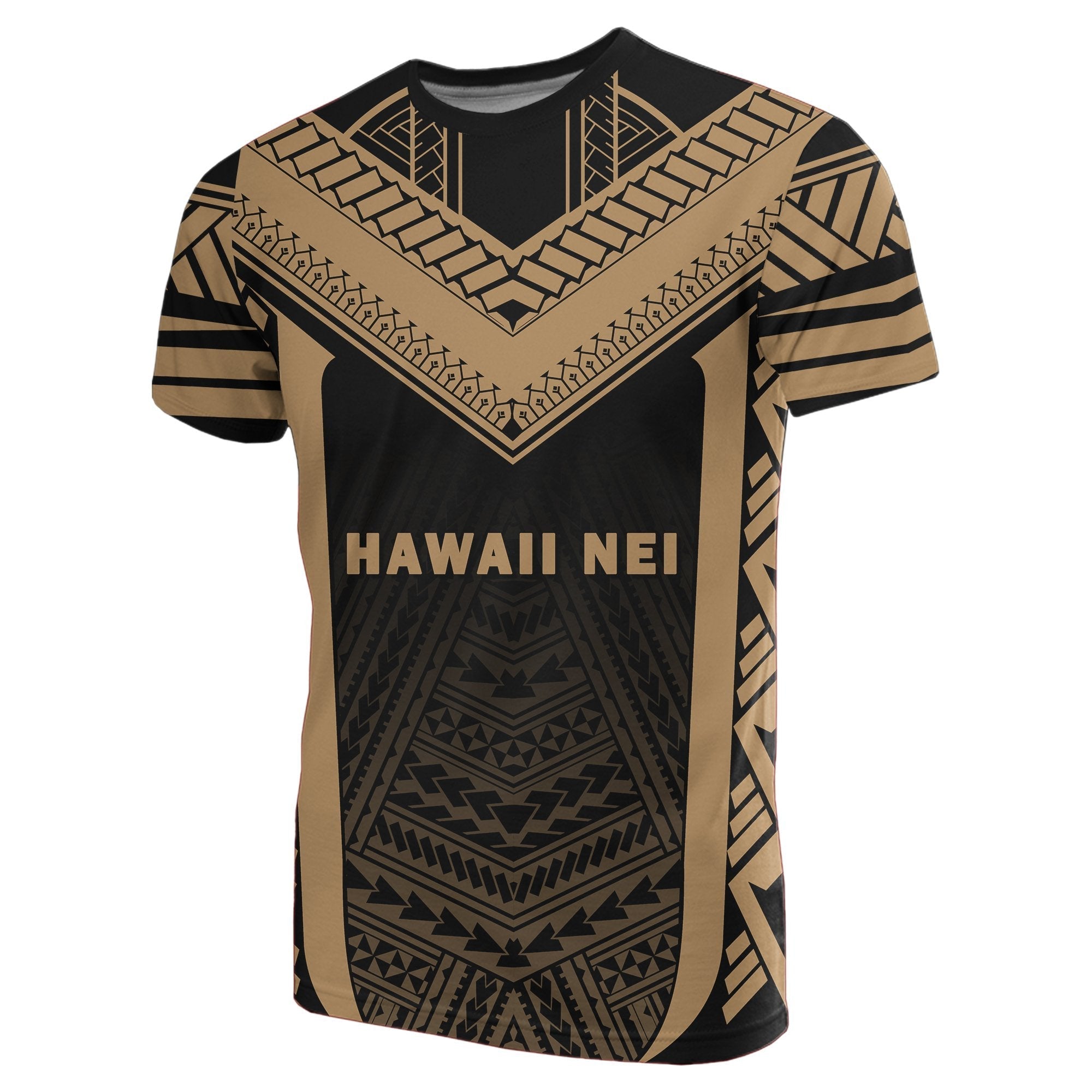 Hawaii Kanaka Polynesian T shirt Active Gold - Vibe Hoodie Shop