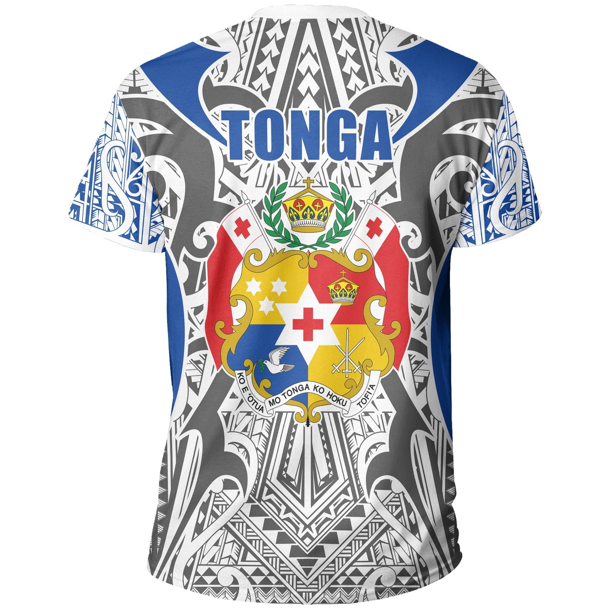 Tonga T shirt - Kingdom Of Tonga Tee White Blue - Vibe Hoodie Shop