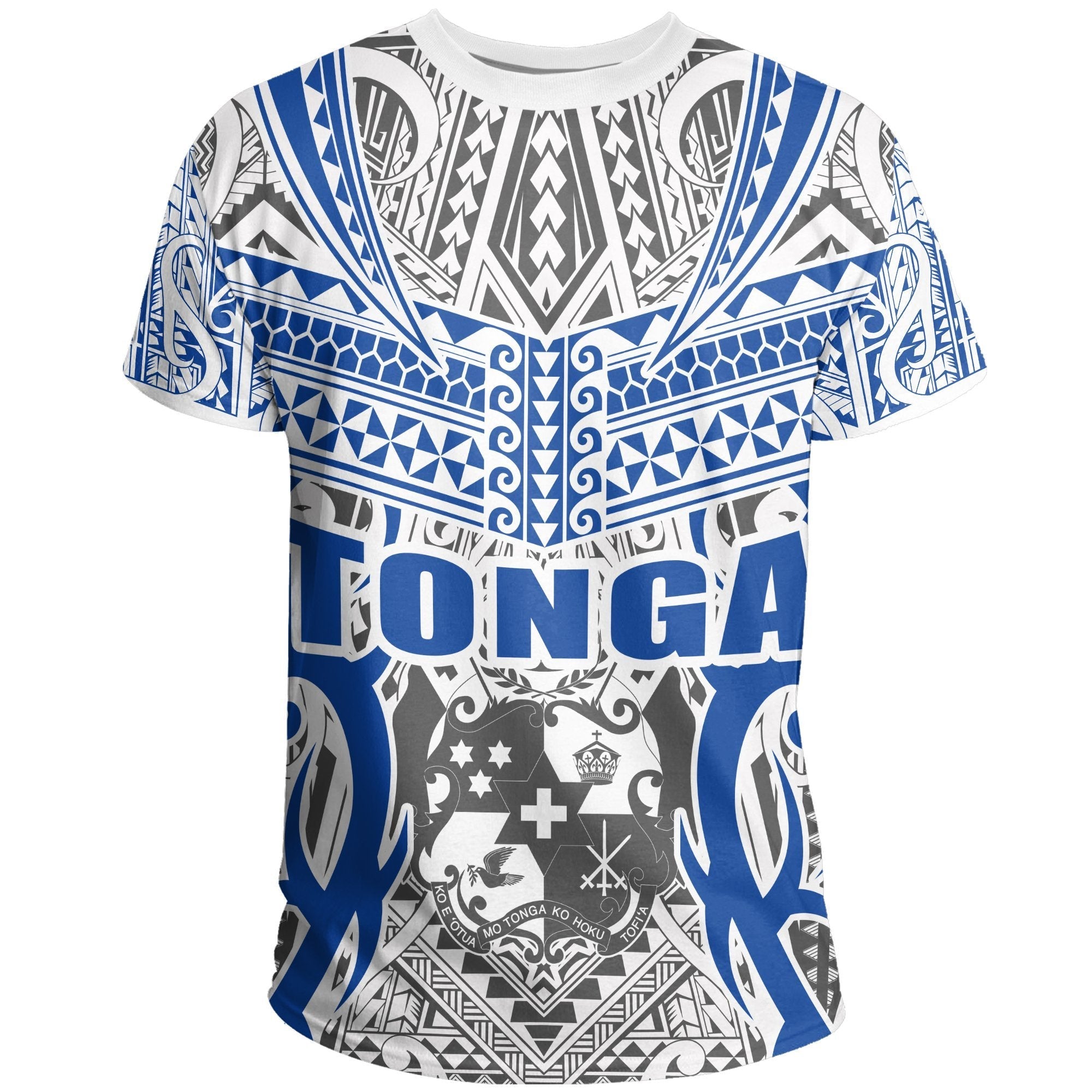 Tonga T shirt - Kingdom Of Tonga Tee White Blue - Vibe Hoodie Shop