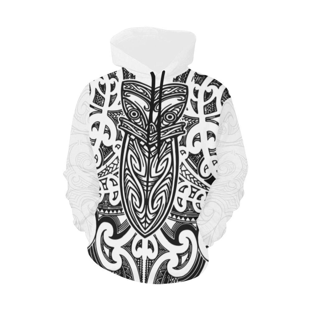 New Zealand Hoodie Maori Rugby - Black And White - Vibe Hoodie Shop