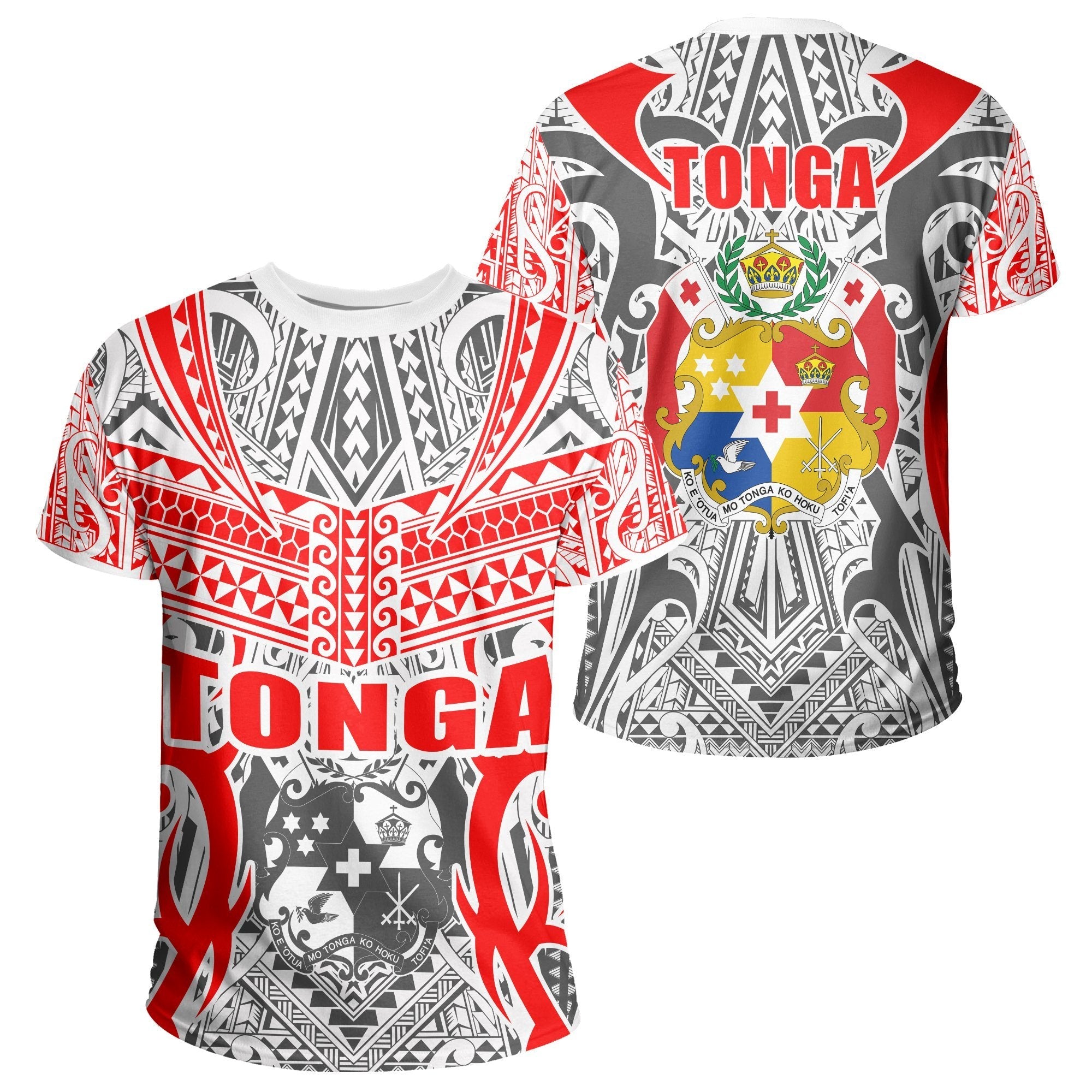 Tonga T shirt - Kingdom Of Tonga Tee - White Ver - Vibe Hoodie Shop