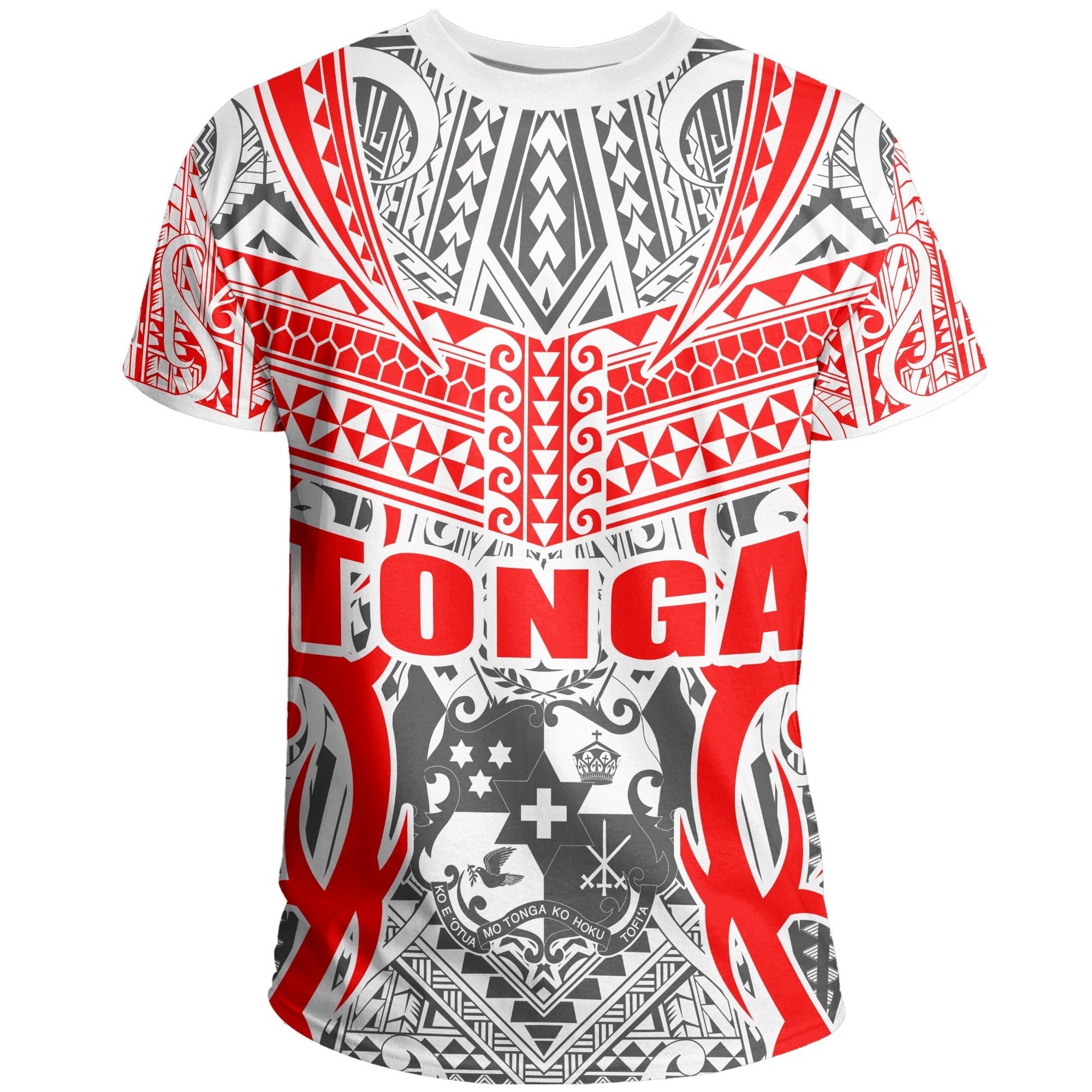 Tonga T shirt - Kingdom Of Tonga Tee - White Ver - Vibe Hoodie Shop