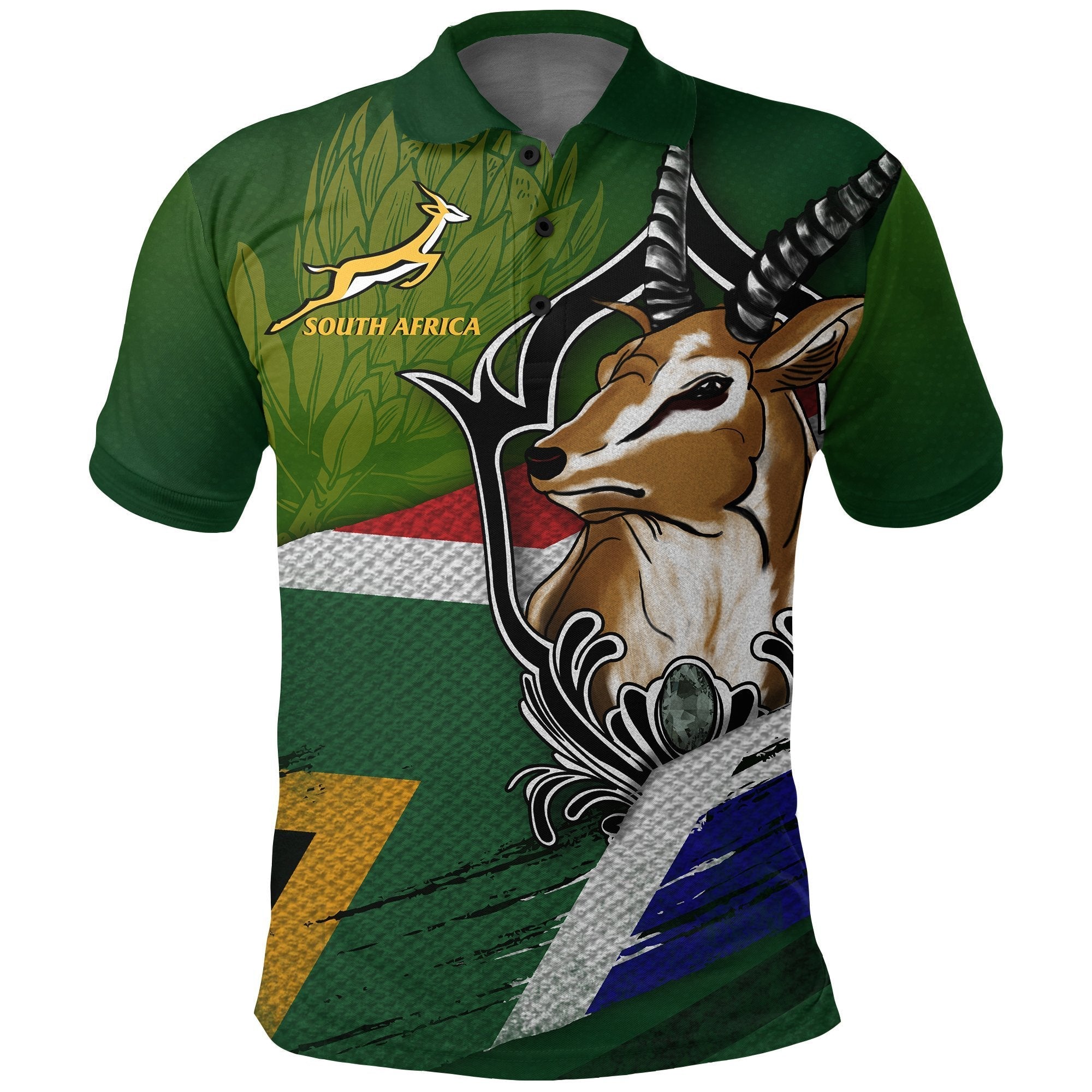 South Africa Polo Shirt Springboks - Vibe Hoodie Shop