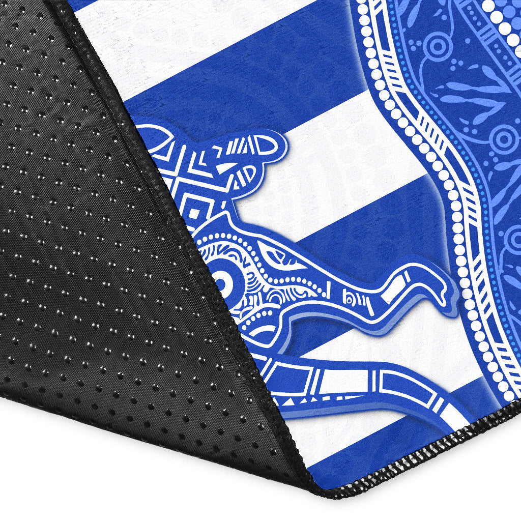 Roos Indigenous Area Rug North Melbourne Football - Vibe Hoodie Shop