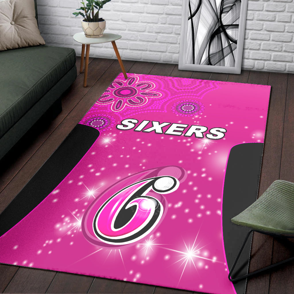 Sydney Sixers Area Rug Cricket Australia Aboriginal - Vibe Hoodie Shop