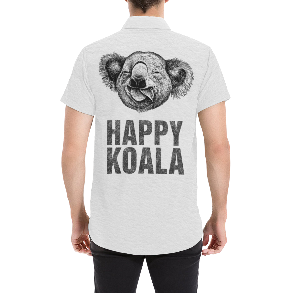 Short Sleeve Shirt - Happy Koala - Vibe Hoodie Shop