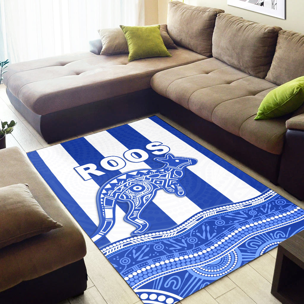 Roos Indigenous Area Rug North Melbourne Football - Vibe Hoodie Shop