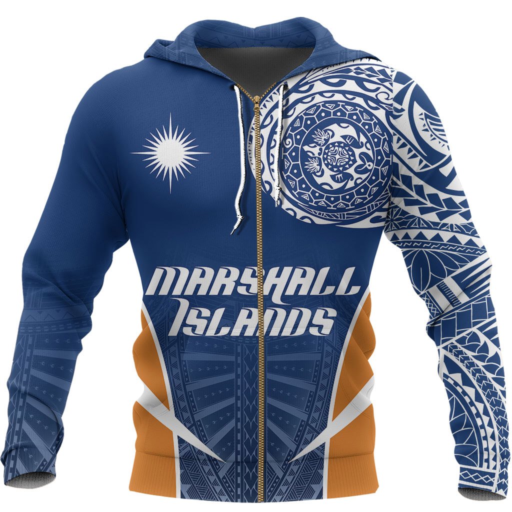 Marshall Islands Active Special Zipper Hoodie - Vibe Hoodie Shop