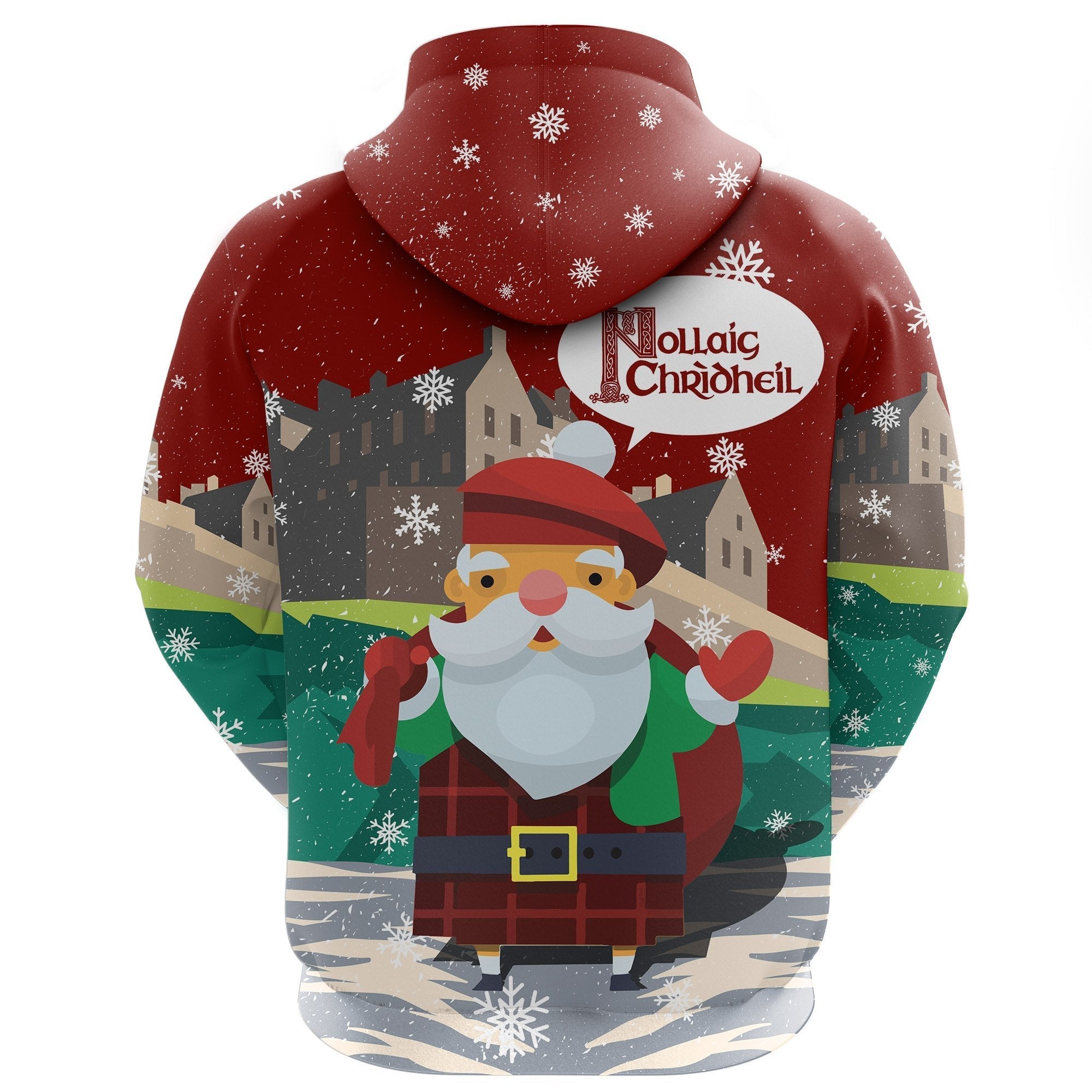 Scotland Christmas Zip Hoodie - Nollaig Chridheil - Vibe Hoodie Shop