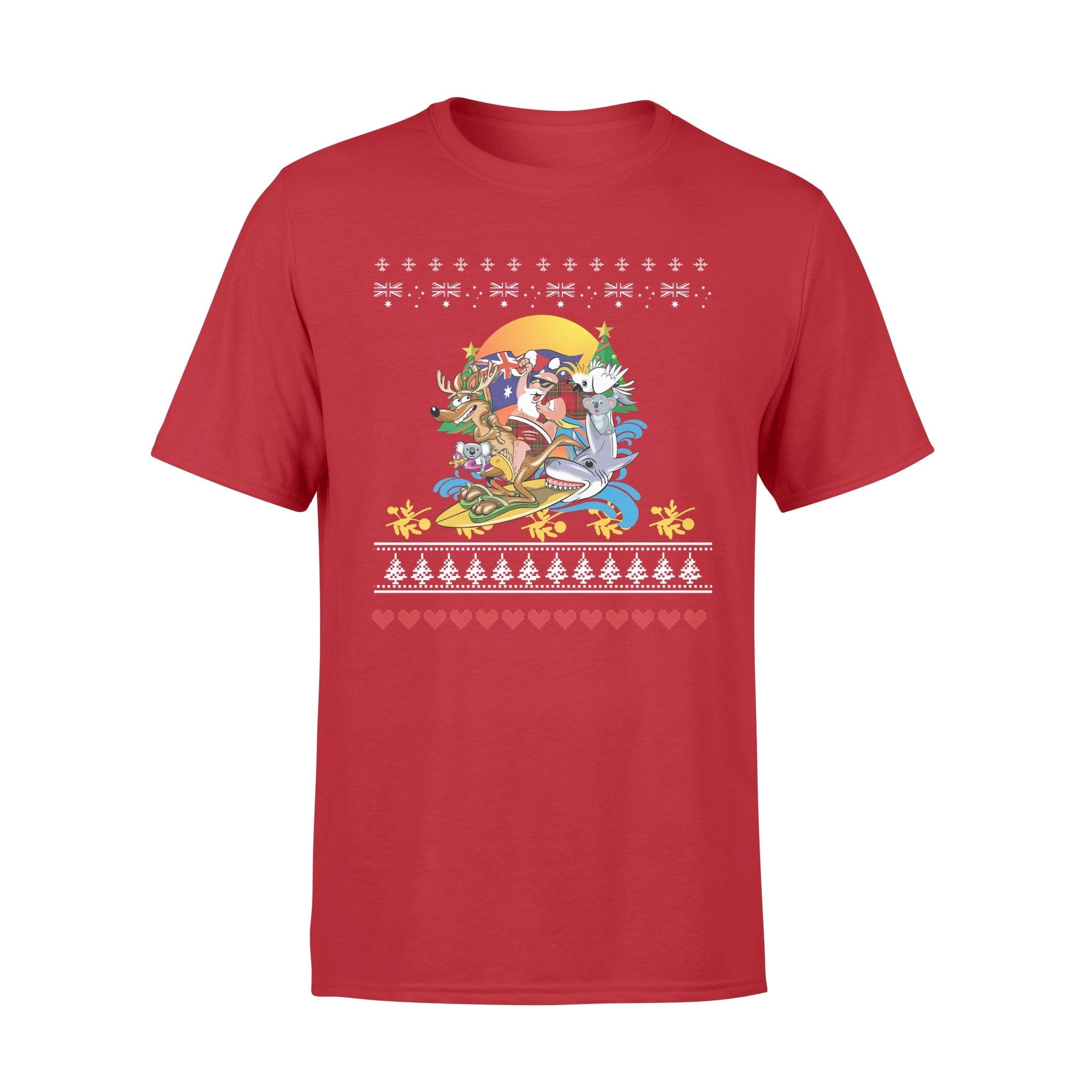 Australia Christmas T shirt - Santa Claus T shirt Surfing - Vibe Hoodie Shop