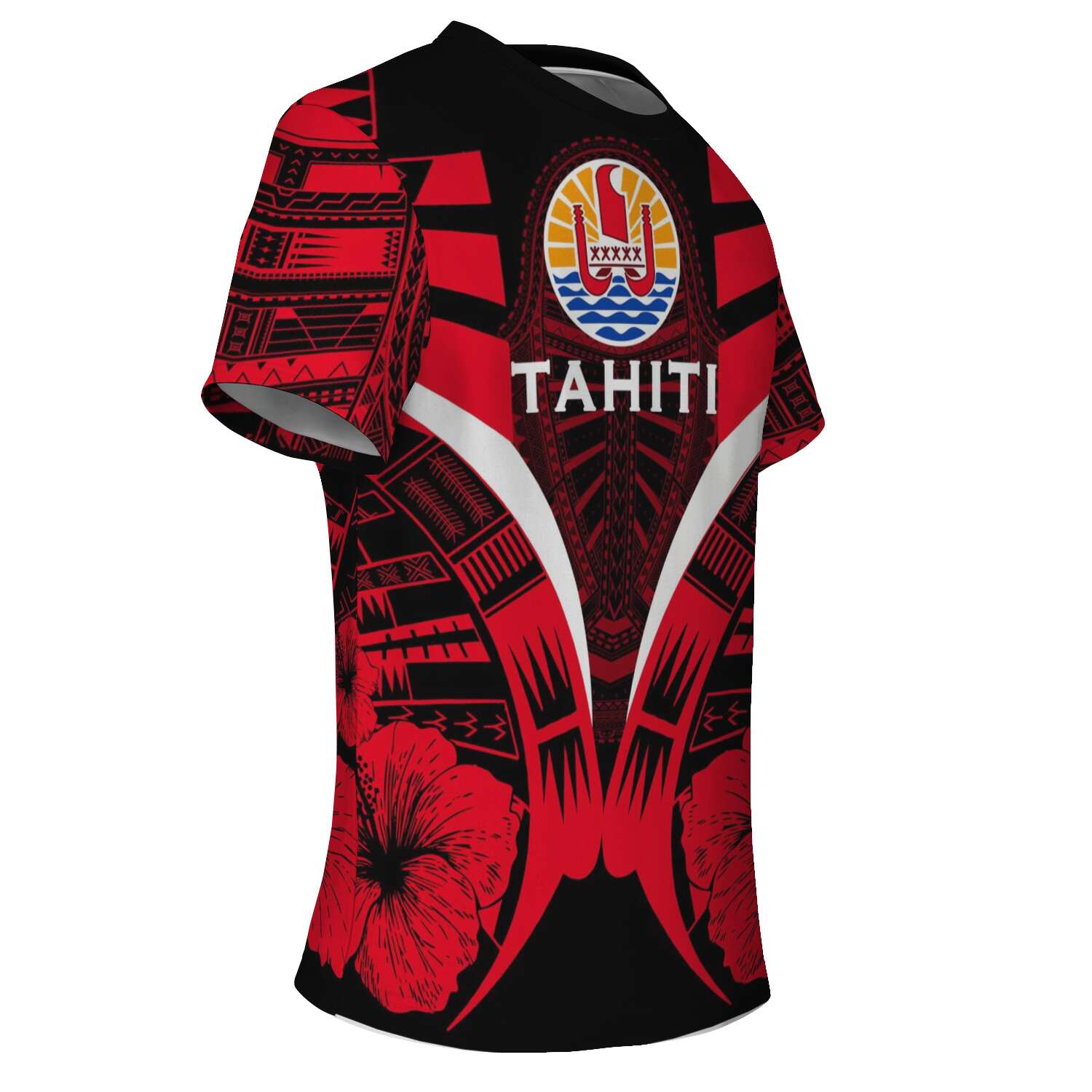 Tahiti Tattoo T shirt Hibiscus - Vibe Hoodie Shop