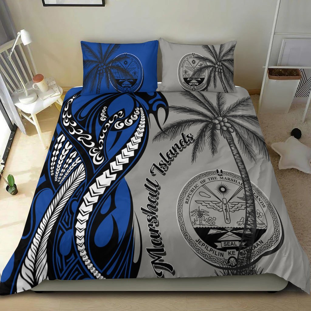 Marshall Islands Bedding Set - Classical Coconut Tree - Vibe Hoodie Shop