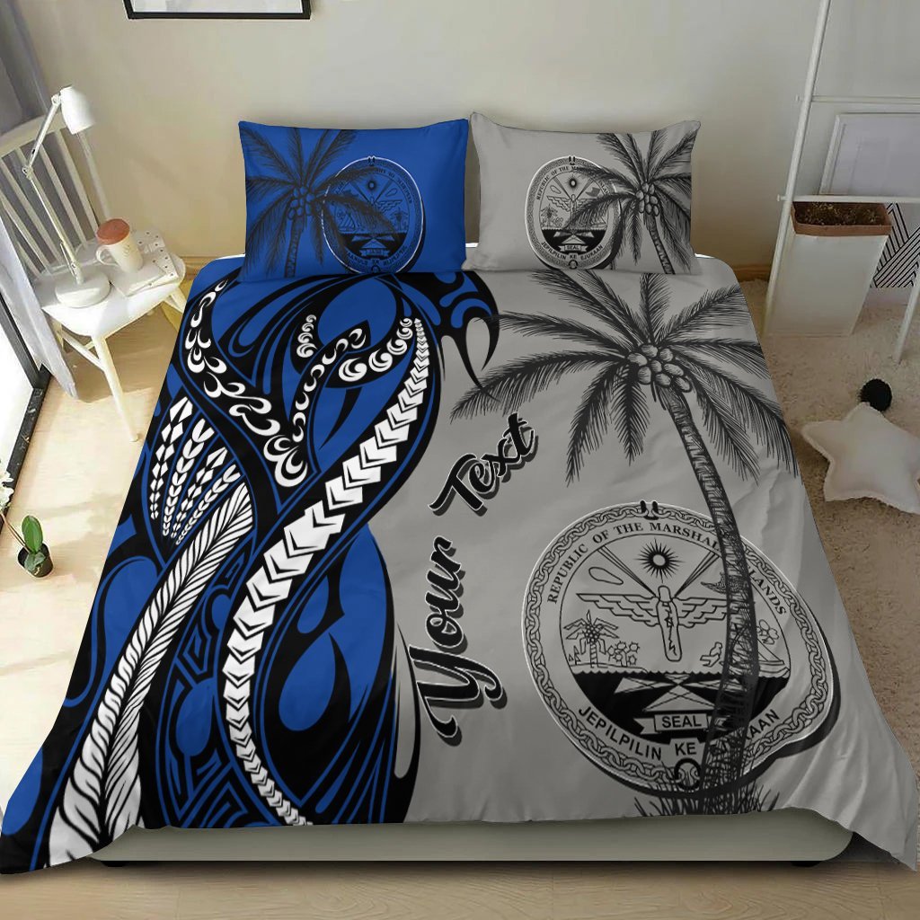 Marshall Islands Custom Personalized Bedding Set - Classical Coconut Tree - Vibe Hoodie Shop