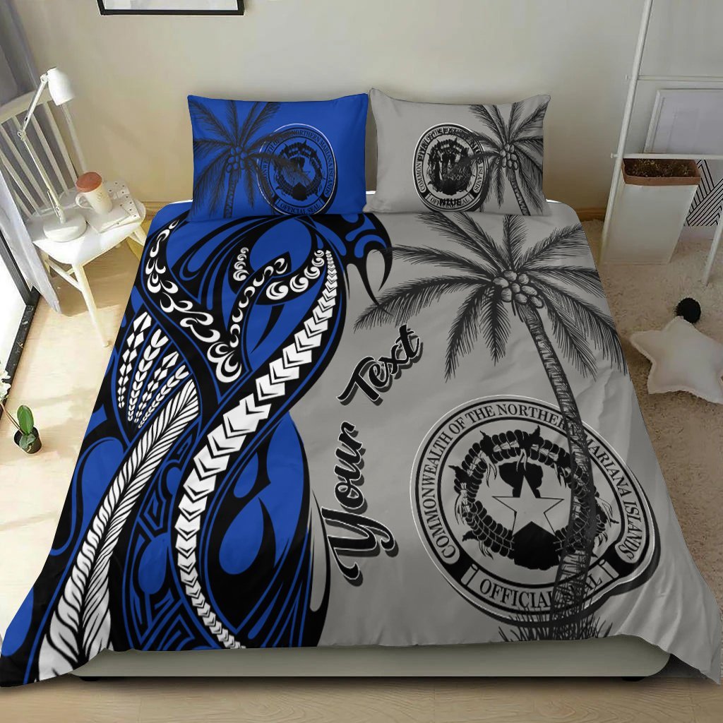 Northern Mariana Islands Custom Personalized Bedding Set - Classical Coconut Tree - Vibe Hoodie Shop