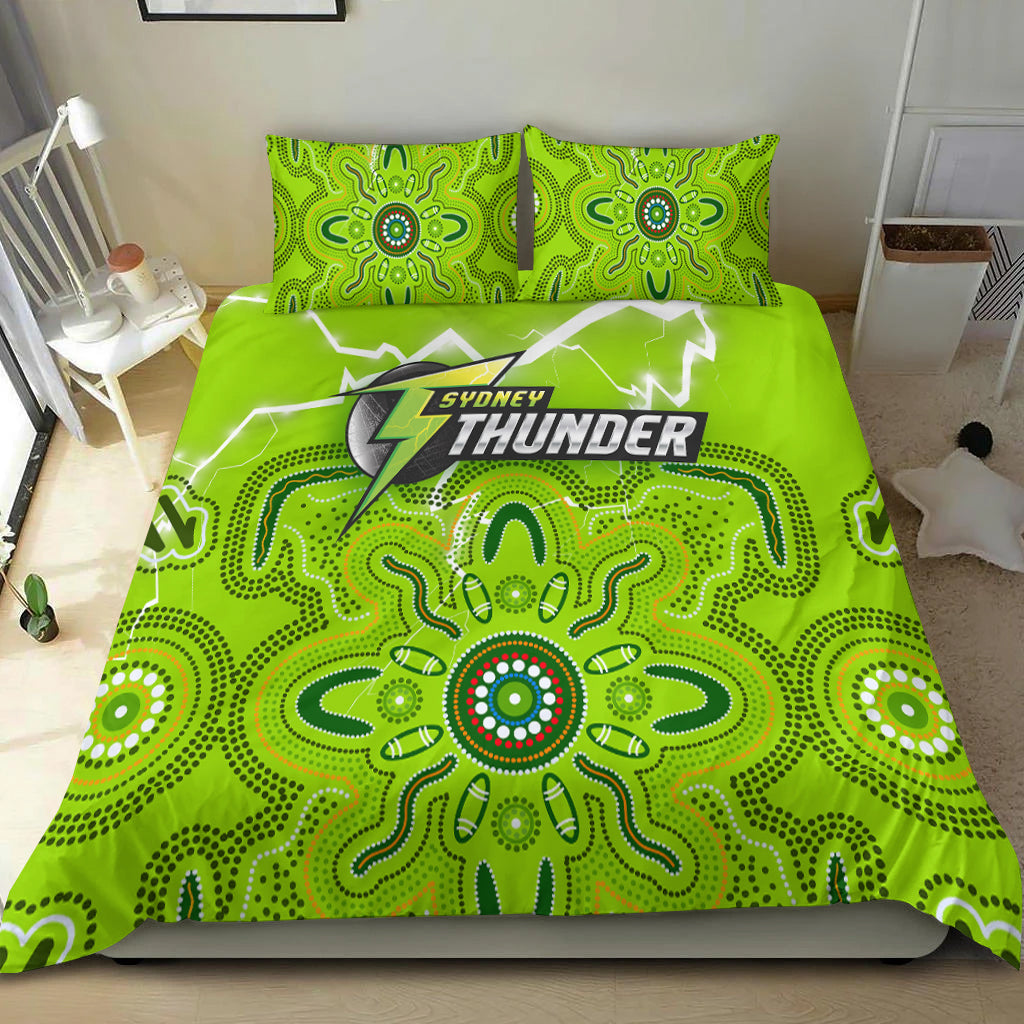 Sydney Thunder Bedding Set - Aboriginal Style Of Dot - - Vibe Hoodie Shop