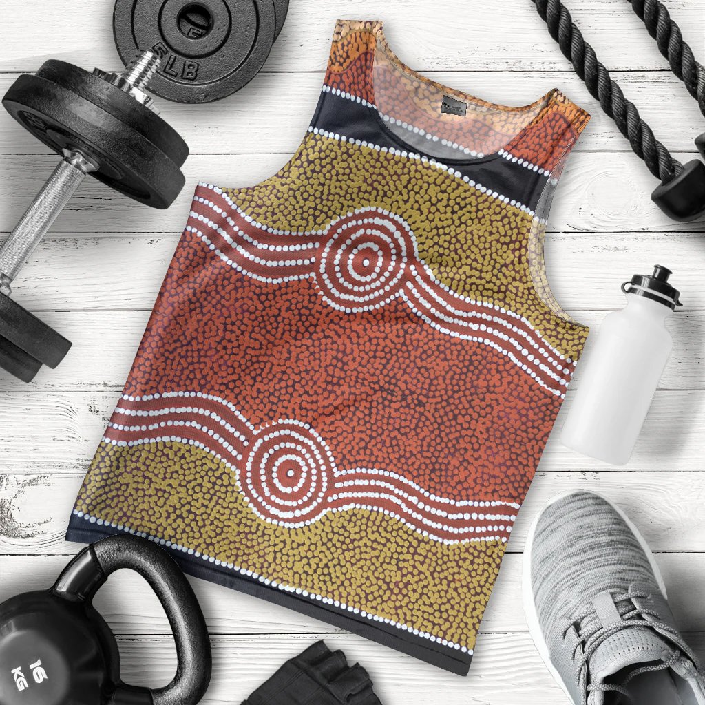 Men Tank - Aboriginal Dot Style - Vibe Hoodie Shop