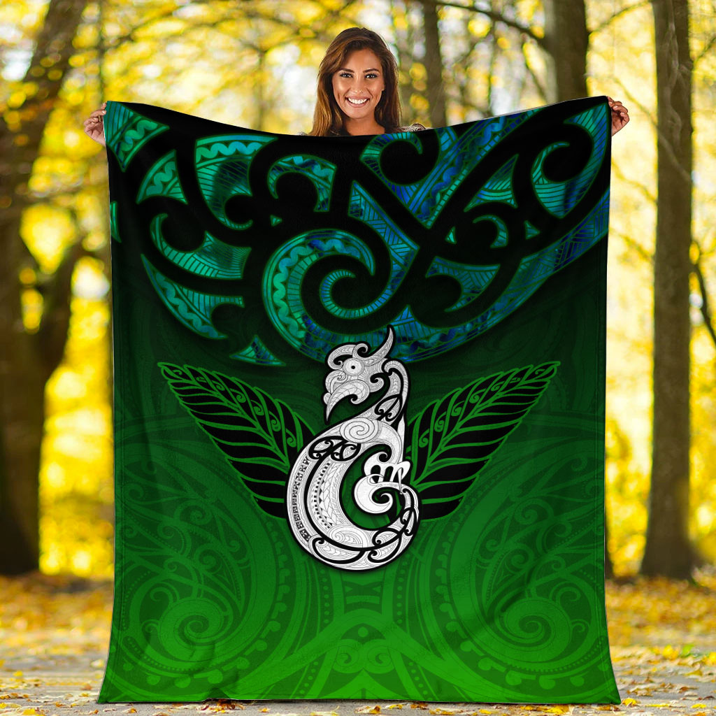 New Zealand Maori Blanket - Paua Shell Green - - Vibe Hoodie Shop