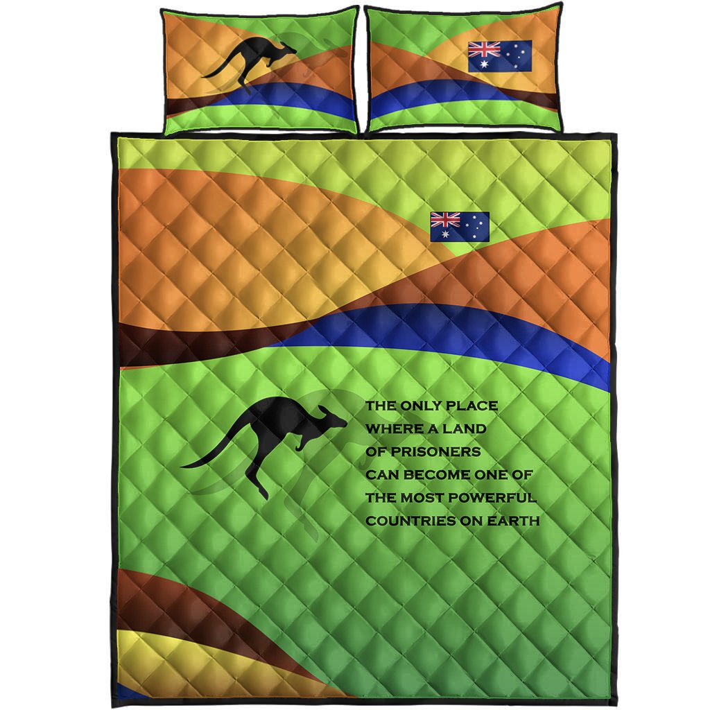 Quilt Bed Set - National Color of Australia - Vibe Hoodie Shop