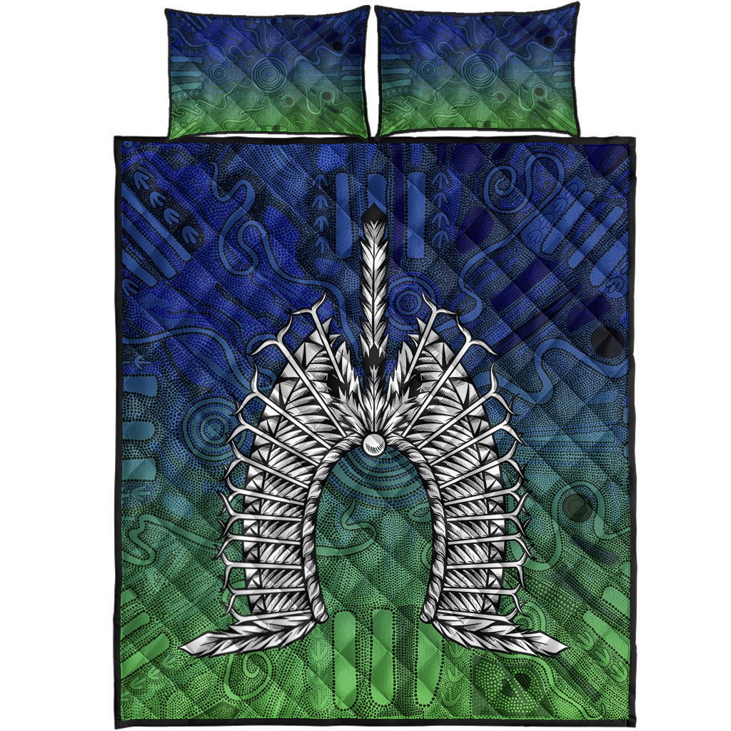 Torres Strait Islanders Quilt Bed Set - Dhari Mask - Vibe Hoodie Shop