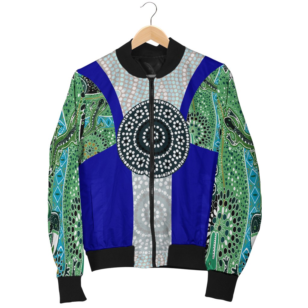 Women's Bomber Jacket - Flag of Torres Strait Islanders - Vibe Hoodie Shop